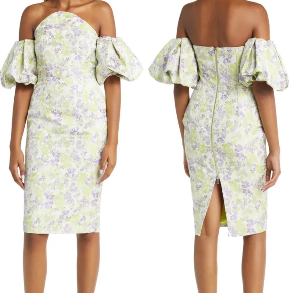 NWT Lavish Alice Floral Puff Sleeve Dress